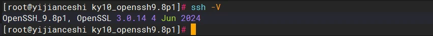银河麒麟V10 Ky10操作系统Openssh8.2升级到Openssh9.8